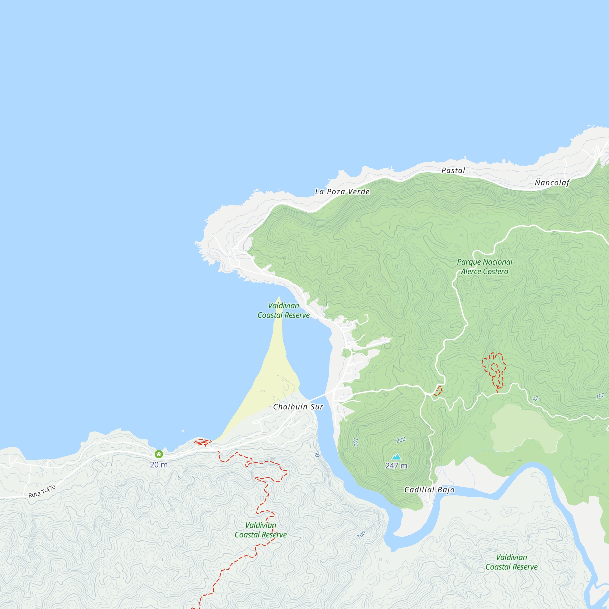 Cabañas Stamp map
