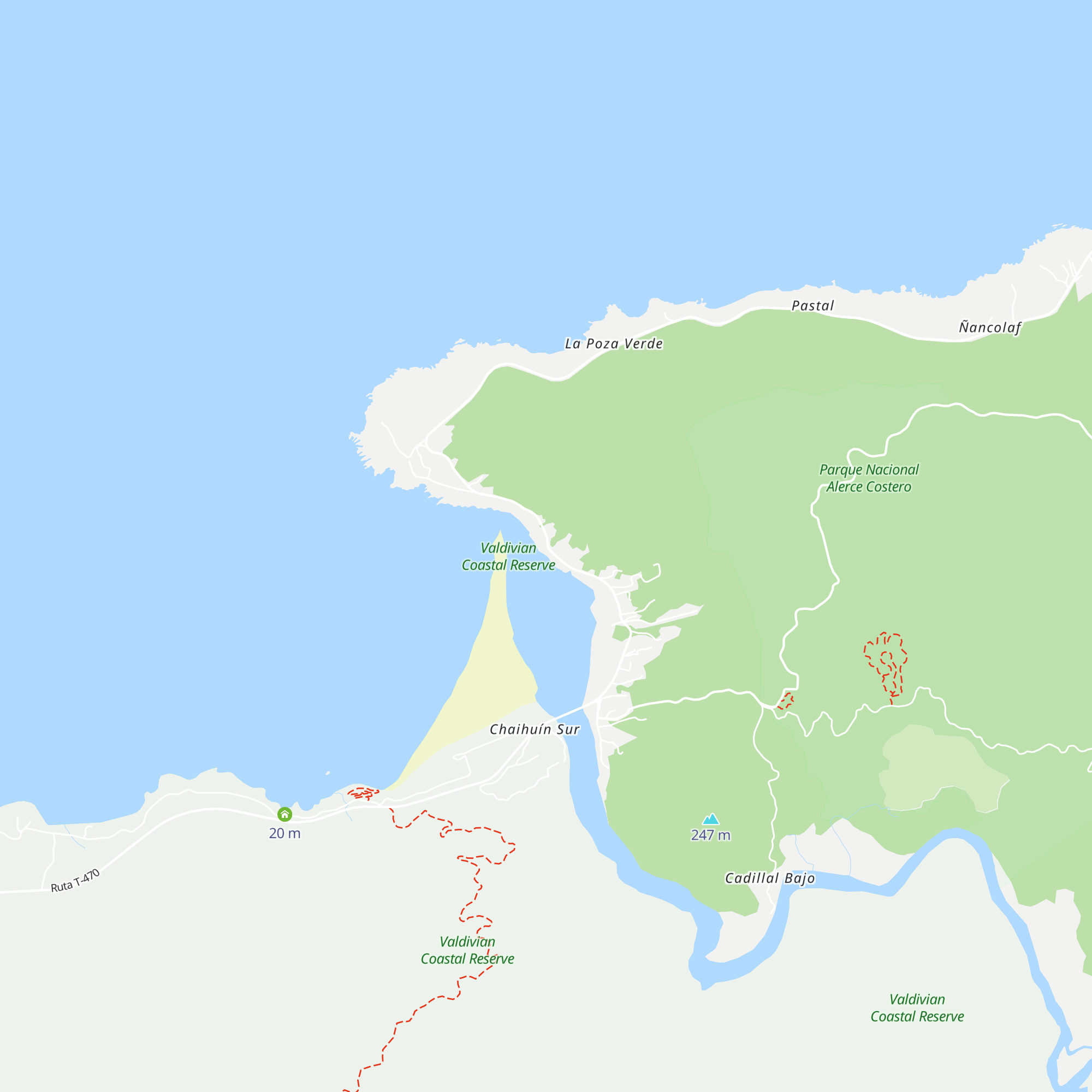 Cabañas Stamp map