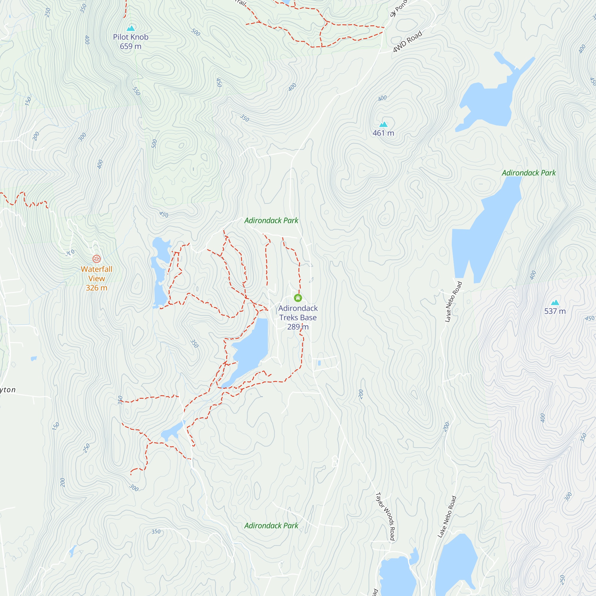 Adirondack Treks Base map