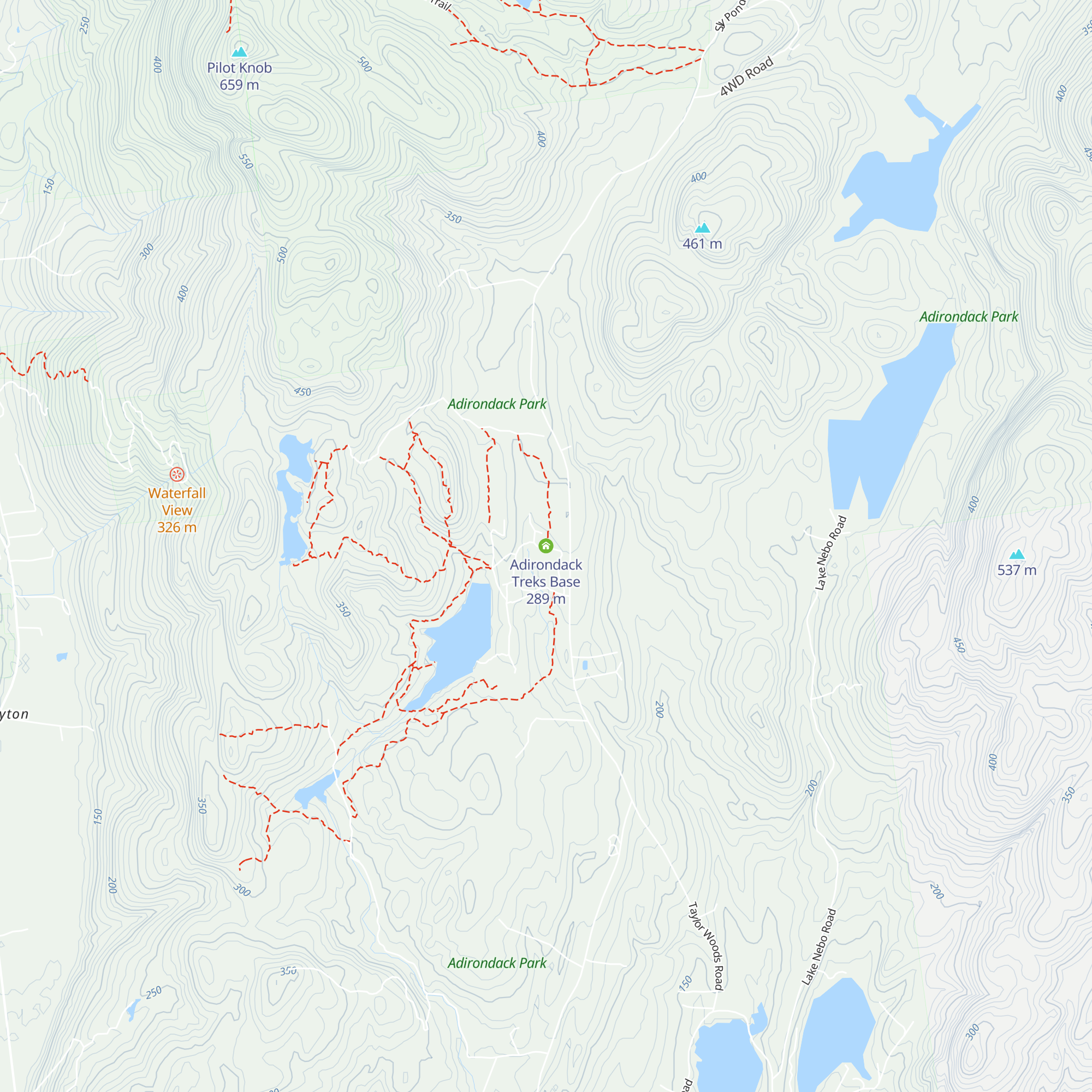 Adirondack Treks Base map