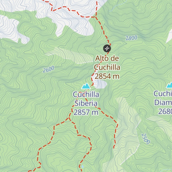 Map of Cuchilla Siberia