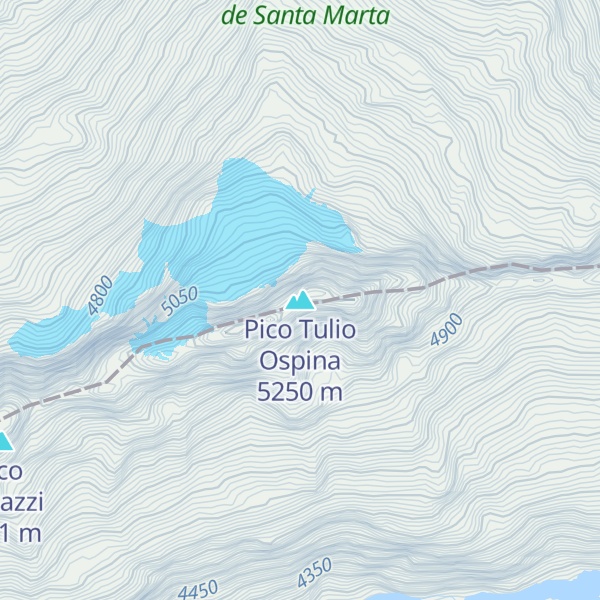 Map of Pico Tulio Ospina