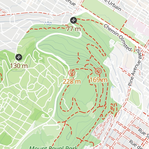 Map of Mont-Royal