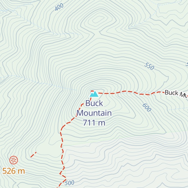 Map of Buck Mountain
