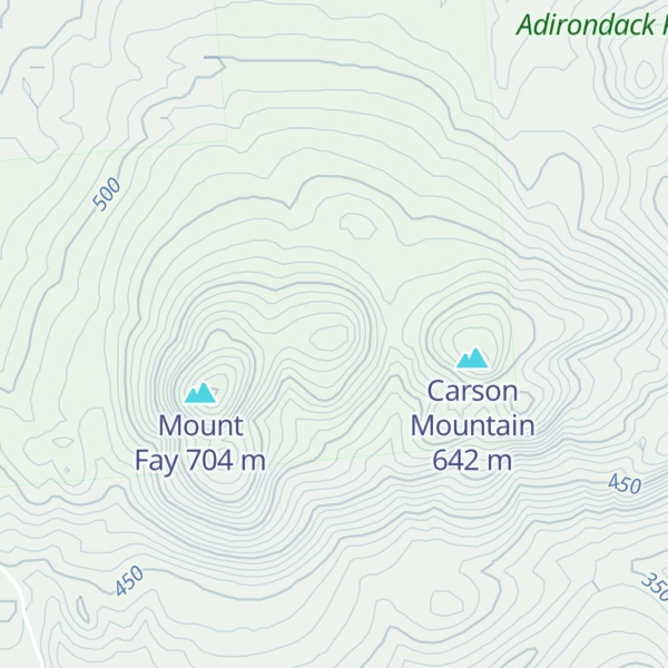 Map of Blueberry Mountain