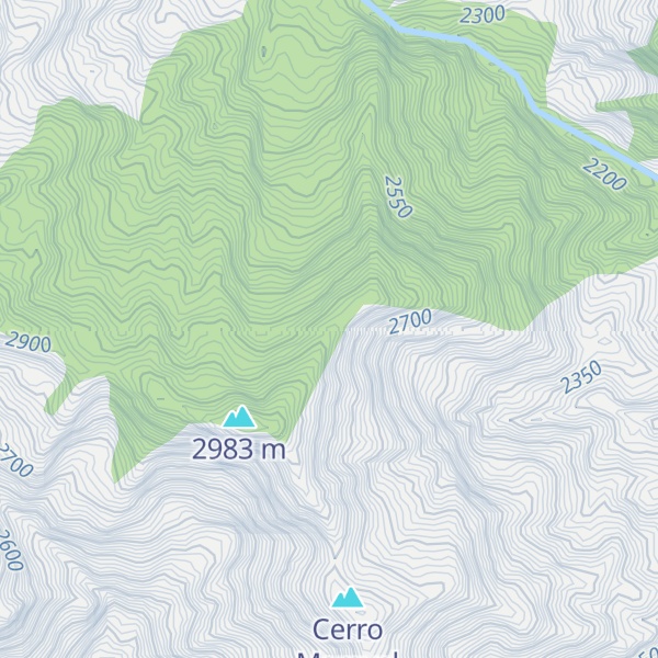 Map of Cuchilla De Cerro Bravo