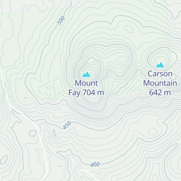 Map of Little Fay Mountain