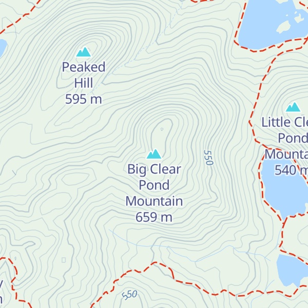 Map of Big Clear Pond Mountain
