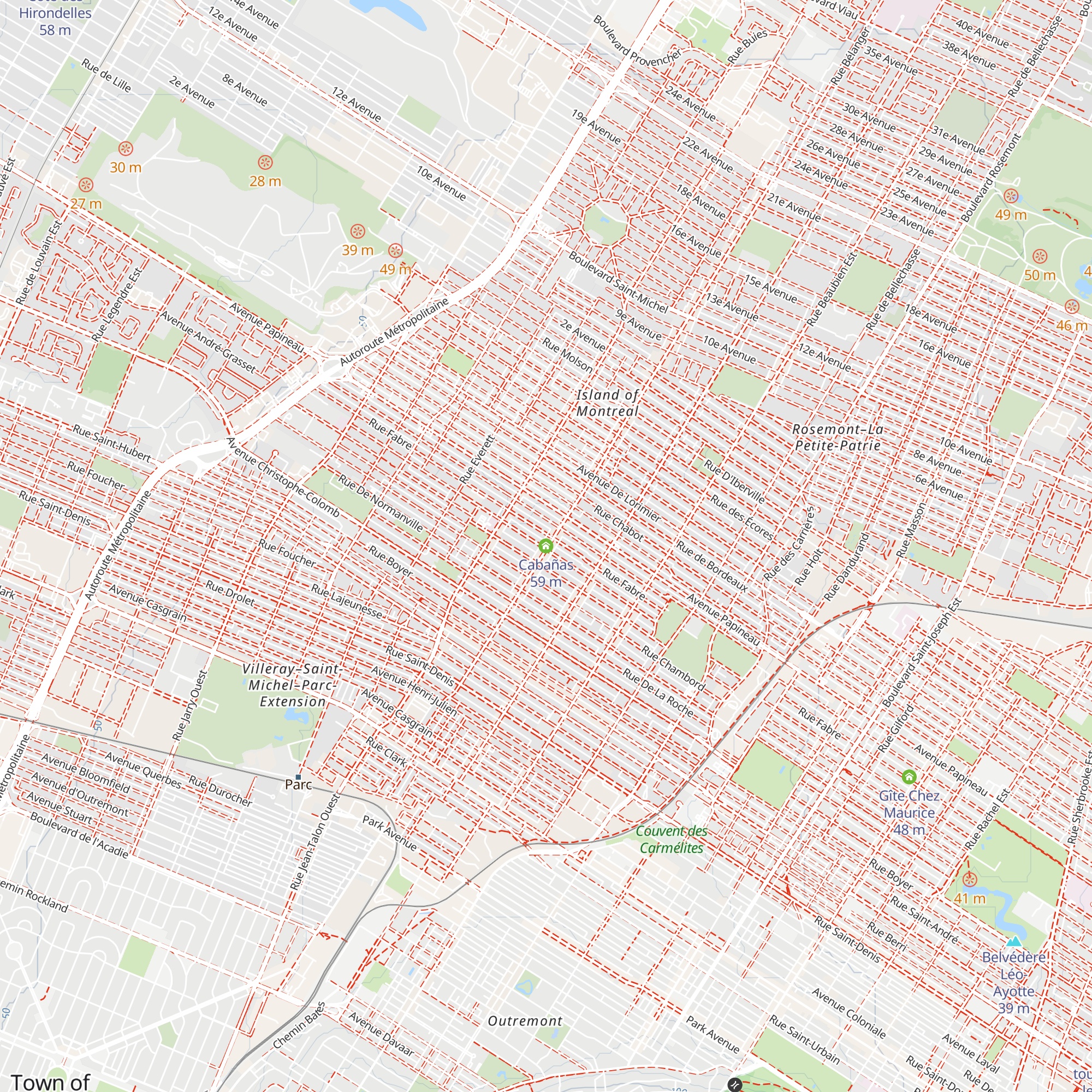 Cabañas map