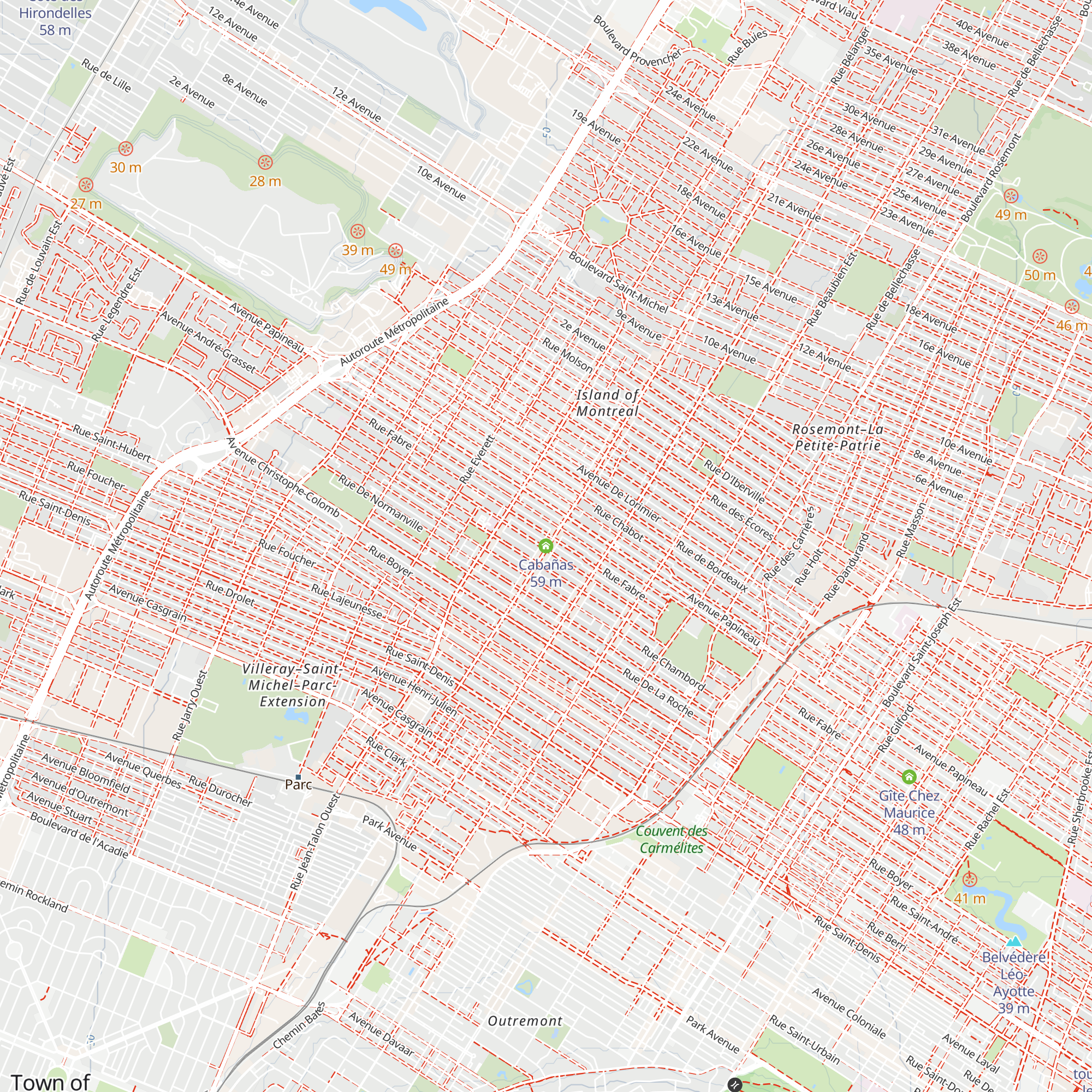 Cabañas map