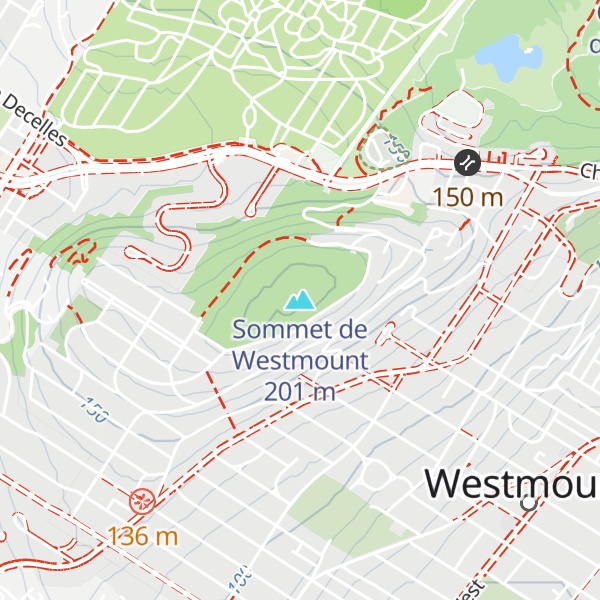 Map of Sommet de Westmount