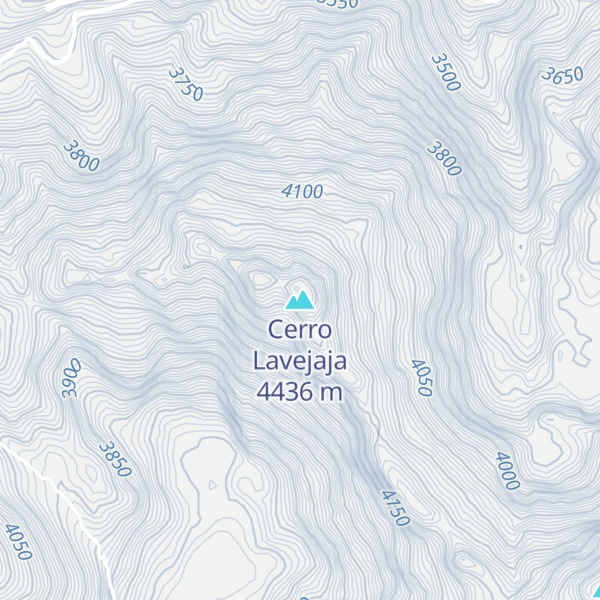 Map of Cerro Lavejaja