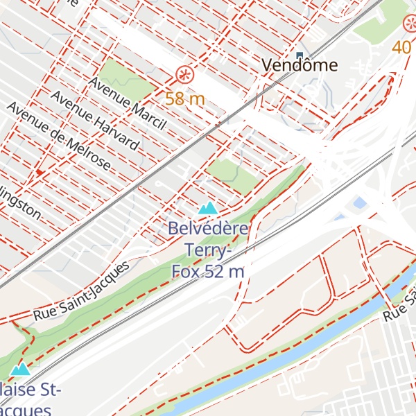 Map of Belvédère Terry-Fox