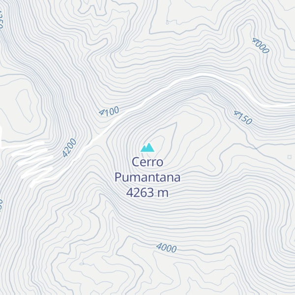 Map of Cerro Pumantana