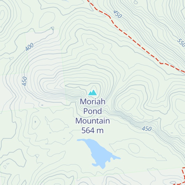 Map of Moriah Pond Mountain