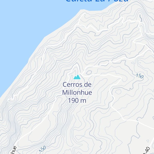Map of Cerros de Millonhue