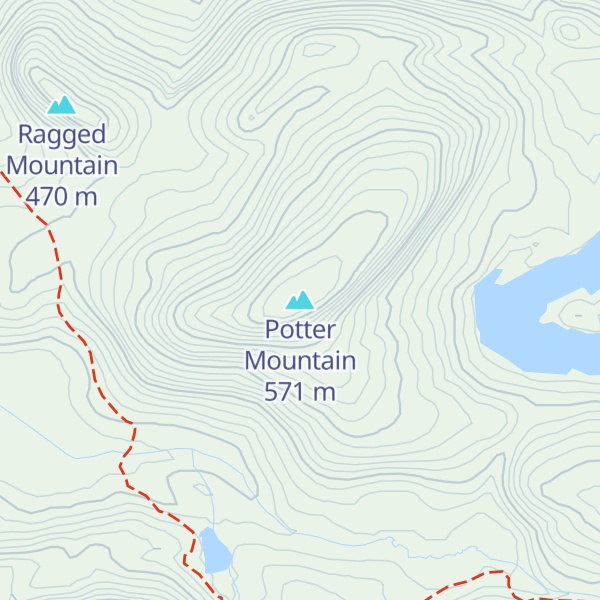 Map of Potter Mountain
