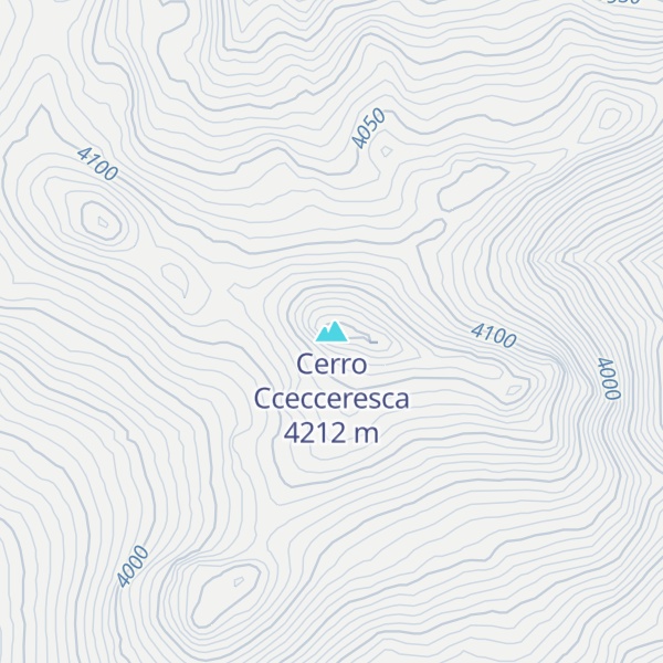 Map of Cerro Ccecceresca