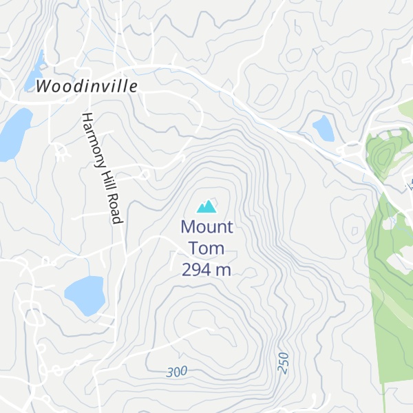 Map of Mount Tom