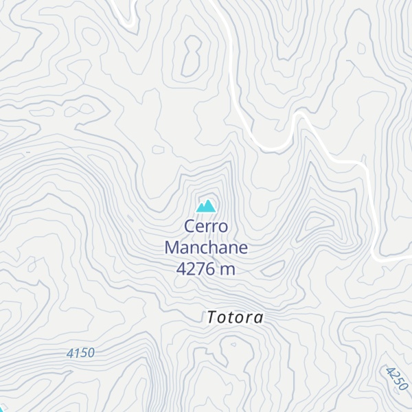 Map of Cerro Manchane