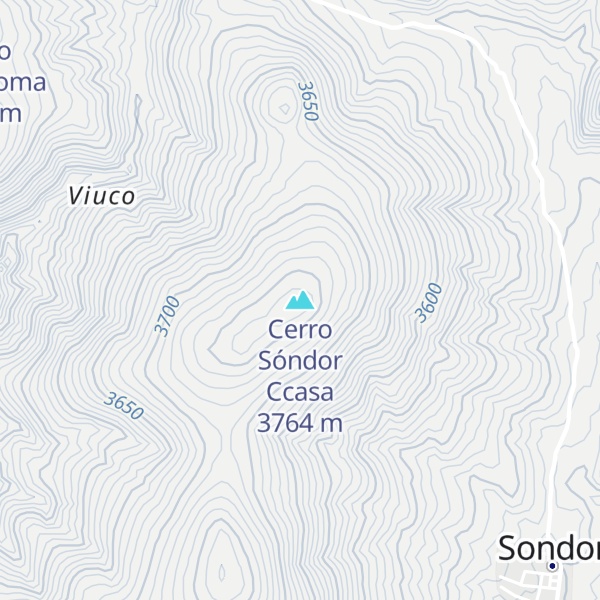 Map of Cerro Sóndor Ccasa