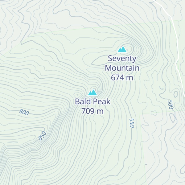 Map of Bald Peak