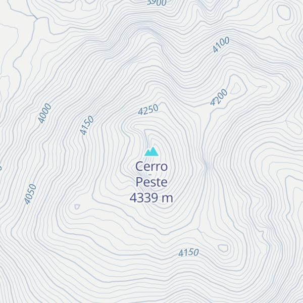Map of Cerro Peste