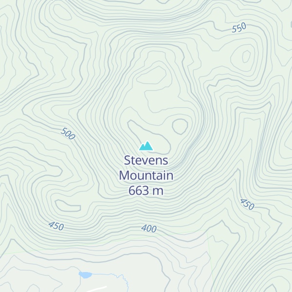 Map of Stevens Mountain