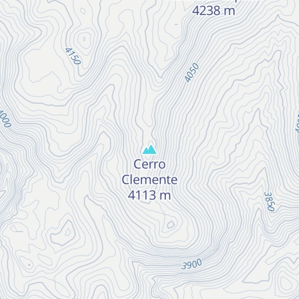 Map of Cerro Clemente