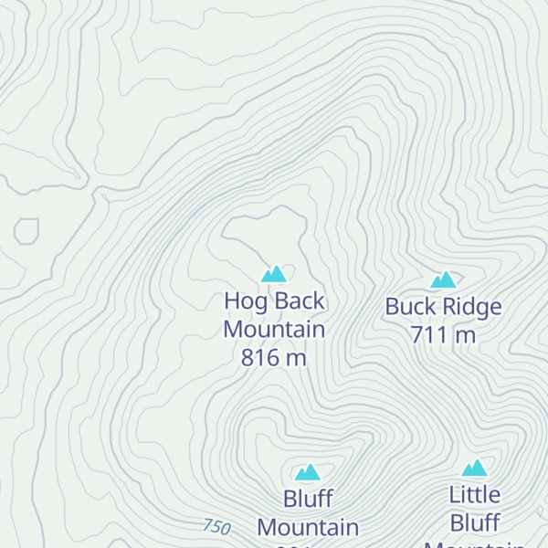 Map of Hog Back Mountain