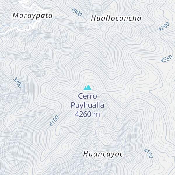 Map of Cerro Puyhualla