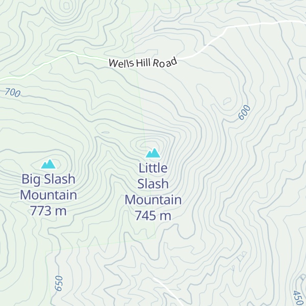 Map of Little Slash Mountain