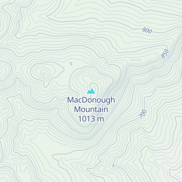 Map of MacDonough Mountain