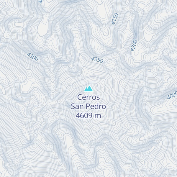 Map of Cerros San Pedro