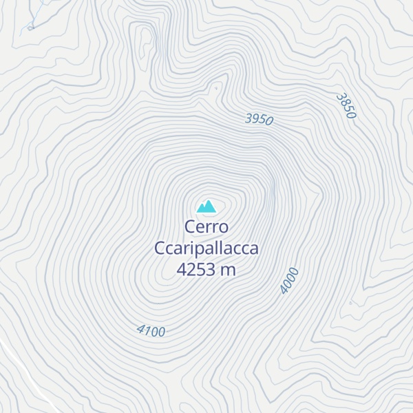 Map of Cerro Ccaripallacca