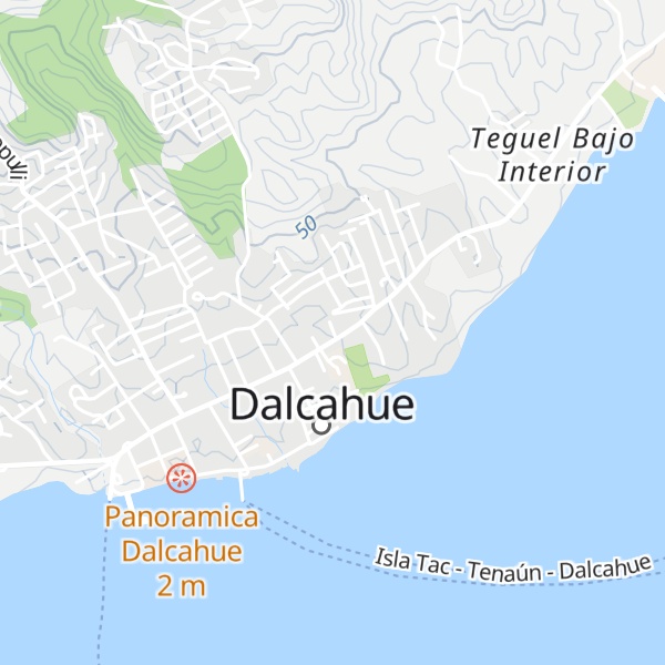 Map of Cabañas Rhucamai