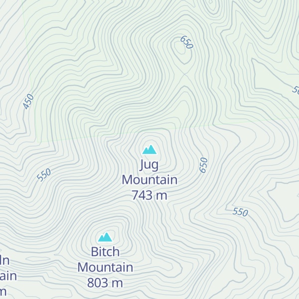 Map of Jug Mountain