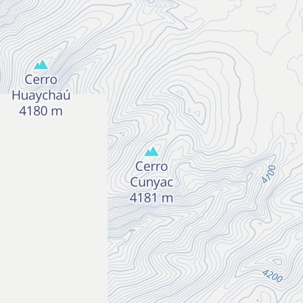 Map of Cerro Cunyac