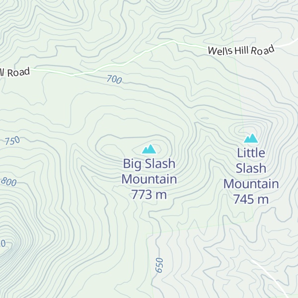 Map of Big Slash Mountain