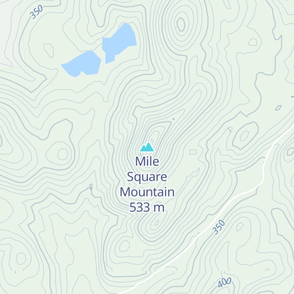 Map of Mile Square Mountain