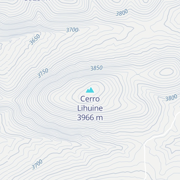 Map of Cerro Lihuine