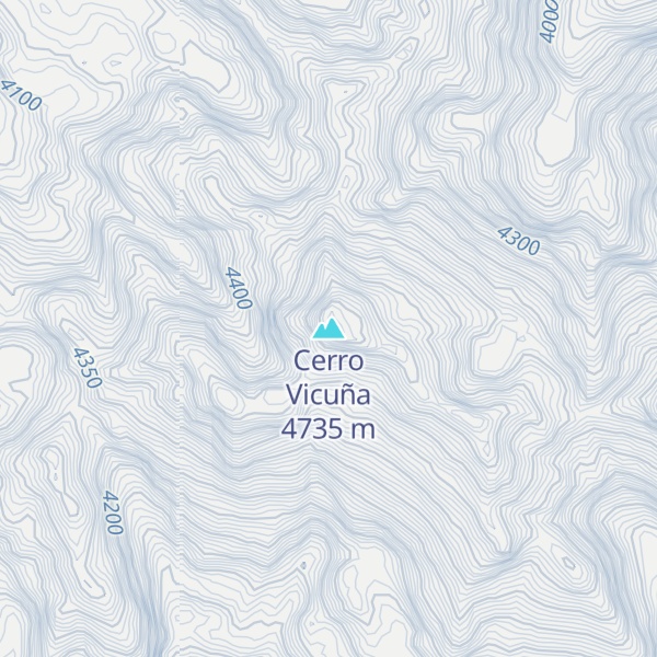 Map of Cerro Vicuña