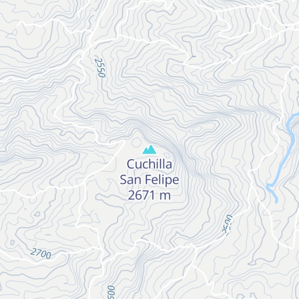 Map of Cuchilla San Felipe