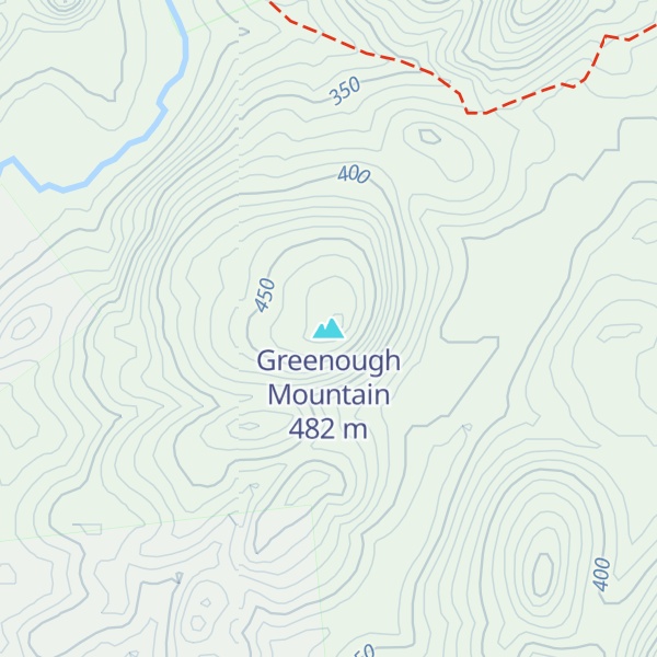 Map of Greenough Mountain