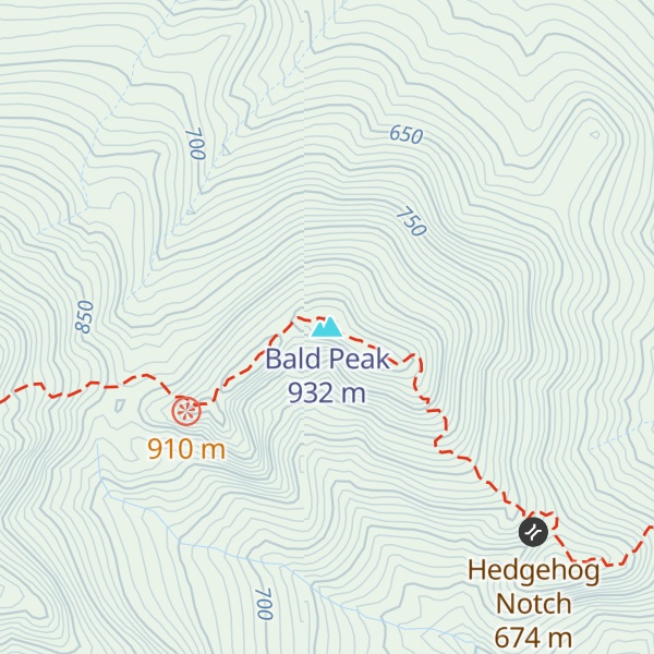 Map of Bald Peak