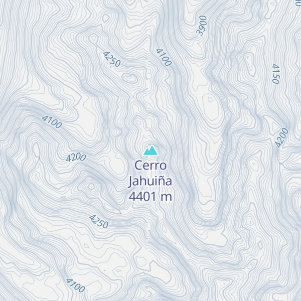 Map of Cerro Jahuiña