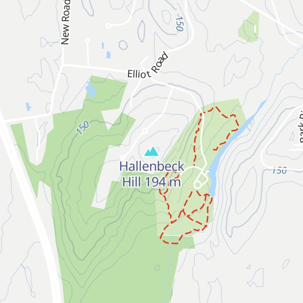 Map of Hallenbeck Hill