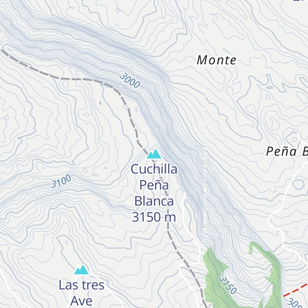 Map of Cuchilla Peña Blanca