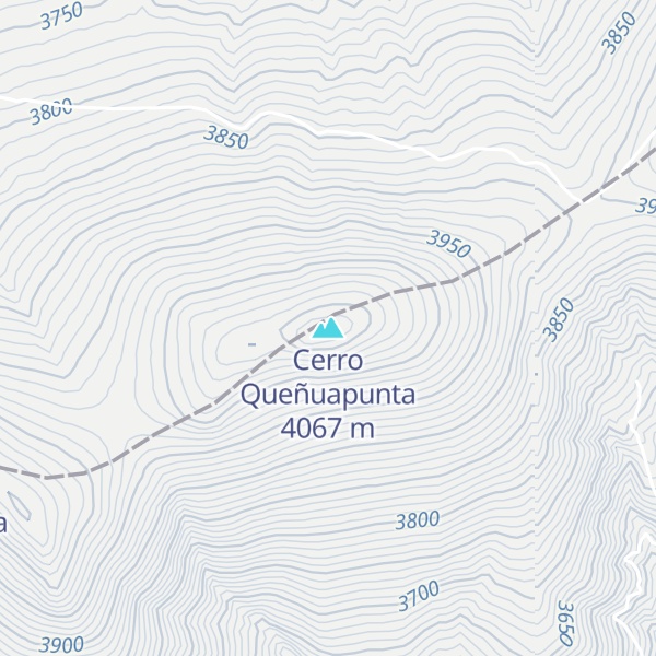 Map of Cerro Queñuapunta