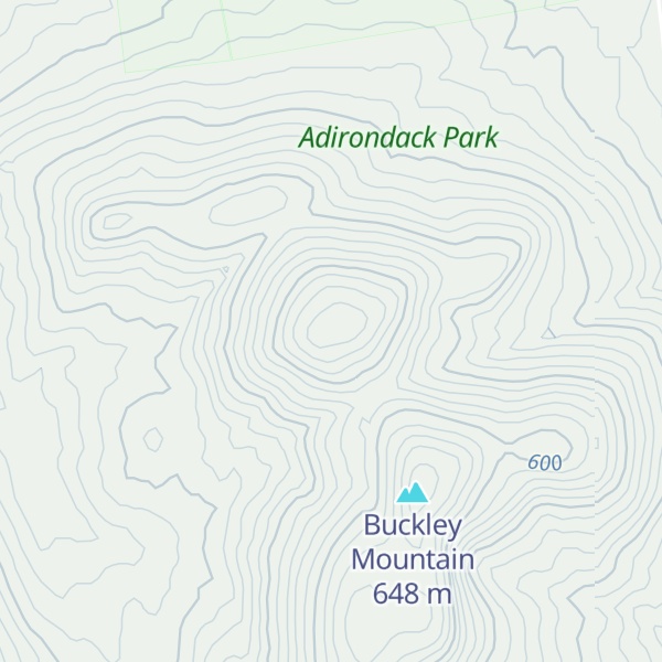 Map of Big Nineteen Mountain